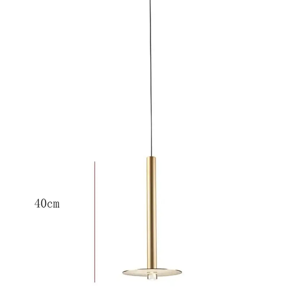 Modern minimalist gold tube led pendant lights for kitchen dining room