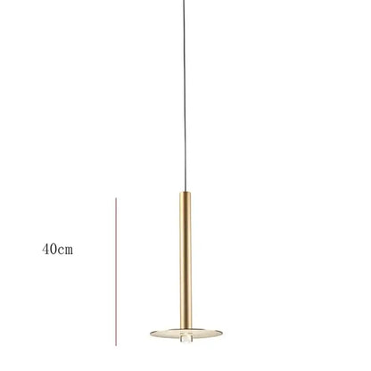 Modern minimalist gold tube led pendant lights for kitchen dining room
