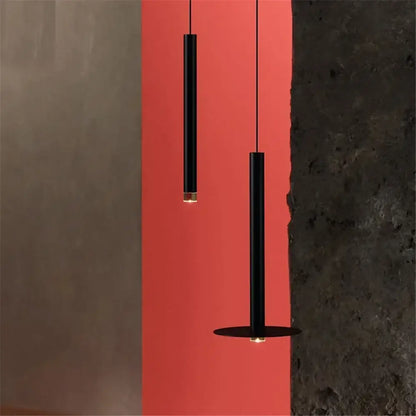 Modern minimalist gold tube led pendant lights for kitchen dining room