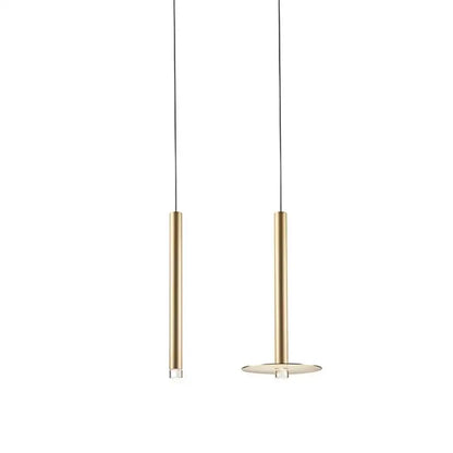 Modern minimalist gold tube led pendant lights for kitchen dining room