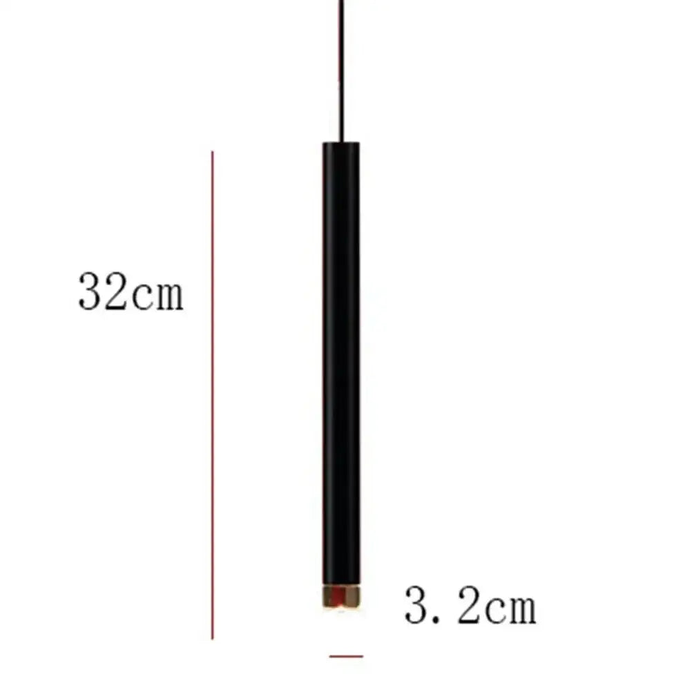 Modern minimalist gold tube led pendant lights for kitchen dining room