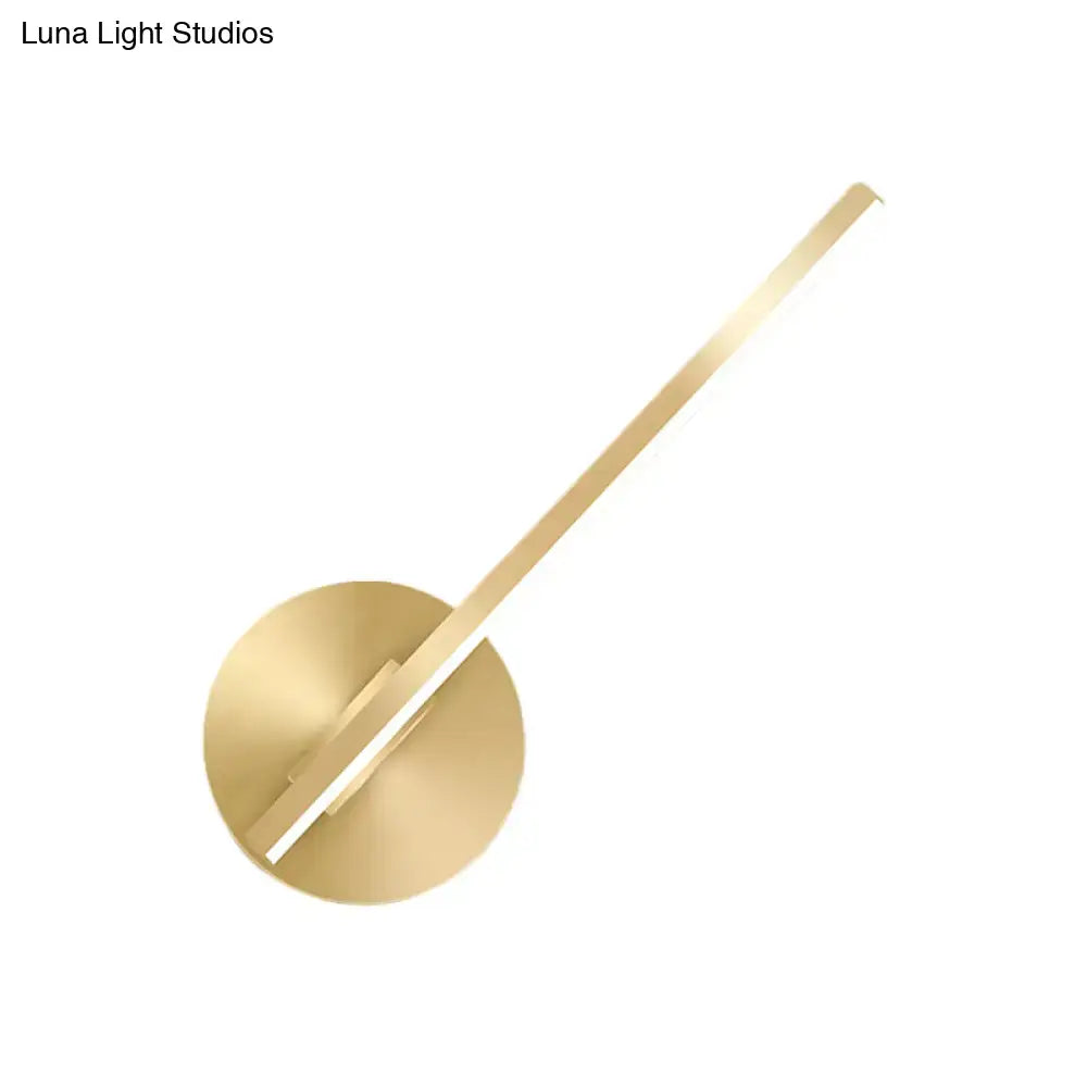 Modern minimalist gold tube stick wall sconce bedroom led light