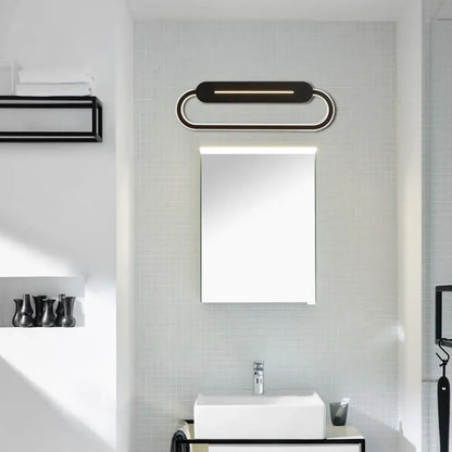 Modern minimalist gray oval led wall sconce bedroom light