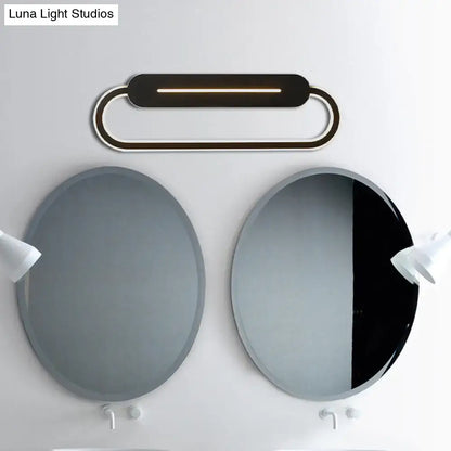 Modern minimalist gray oval led wall sconce bedroom light