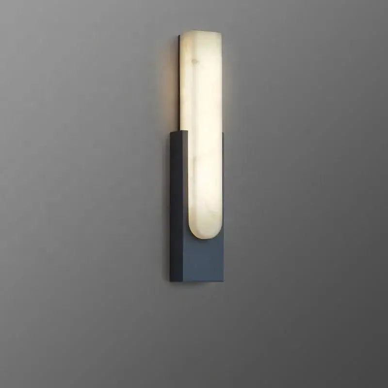 Modern minimalist grey metal led wall sconce bedroom light