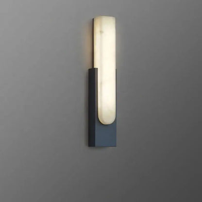 Modern minimalist grey metal led wall sconce bedroom light