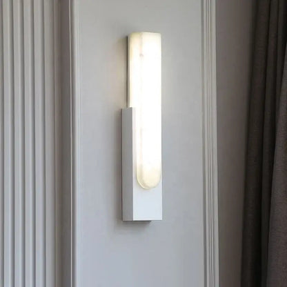 Modern minimalist grey metal led wall sconce bedroom light
