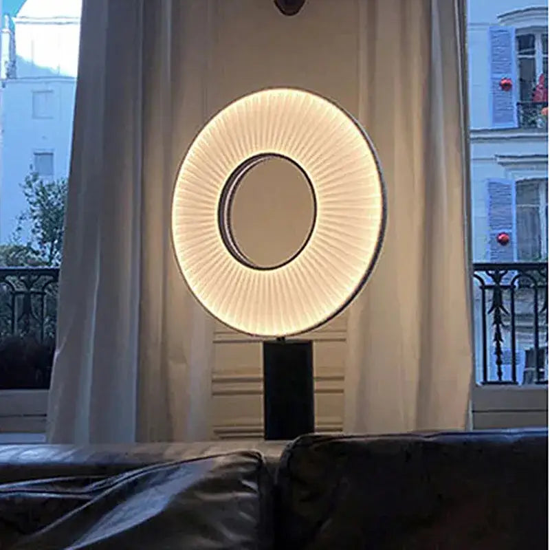Modern minimalist iris pendant light dining room ring decor