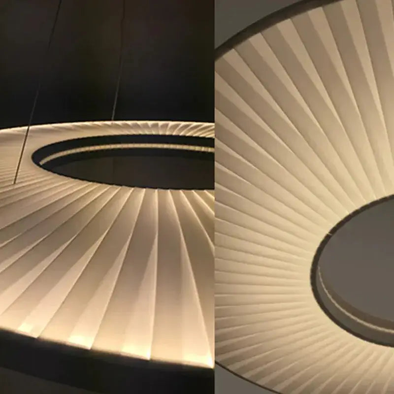 Modern minimalist iris pendant light dining room ring decor