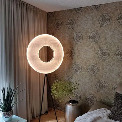 Modern minimalist iris pendant light dining room ring decor