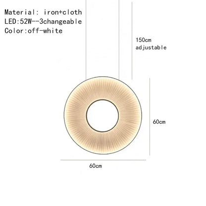 Modern minimalist iris pendant light dining room ring decor