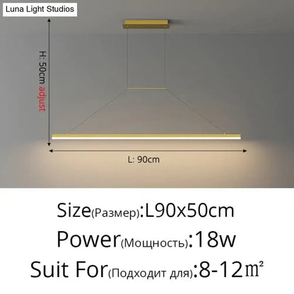 Modern minimalist led black pendant light for dining room