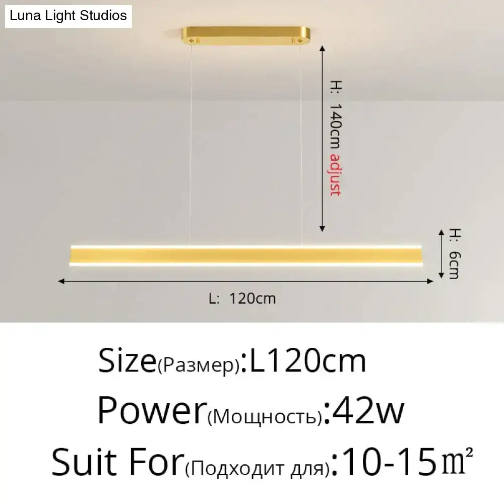 Modern minimalist led black pendant light for dining room