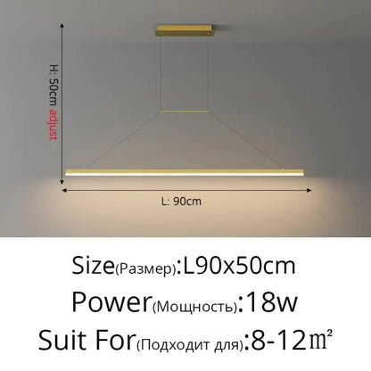 Modern minimalist led black pendant light for dining room