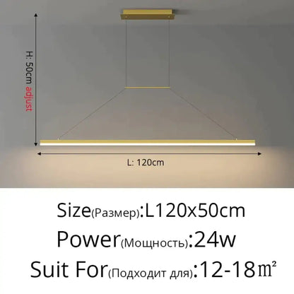 Modern minimalist led black pendant light for dining room