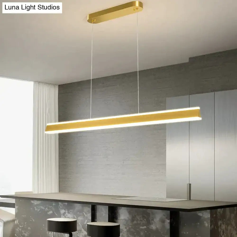 Modern minimalist led black pendant light for dining room