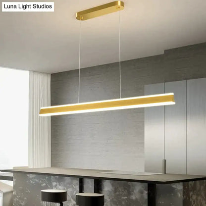 Modern minimalist led black pendant light for dining room