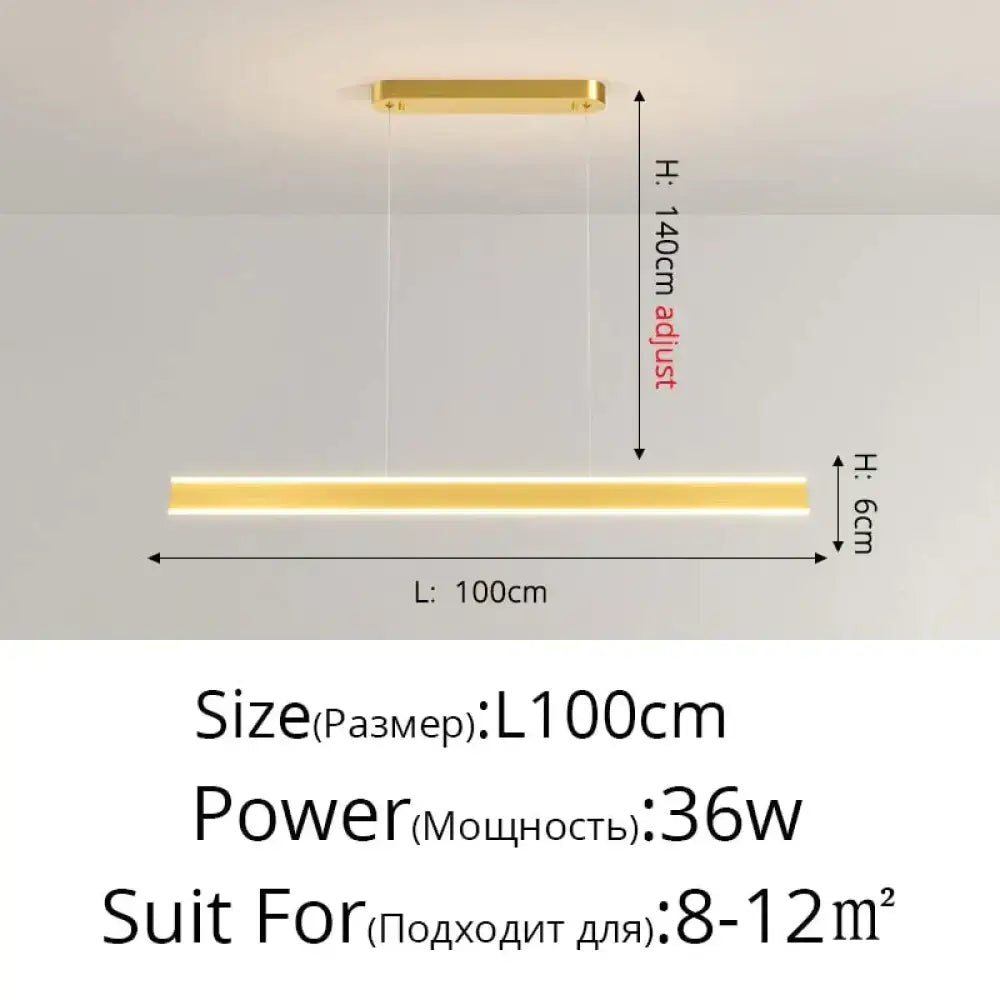 Modern minimalist led black pendant light for dining room