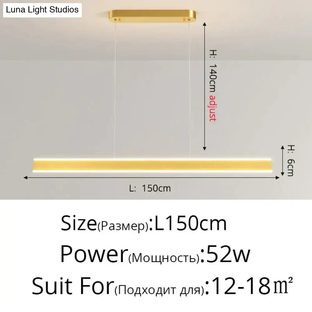 Modern minimalist led black pendant light for dining room