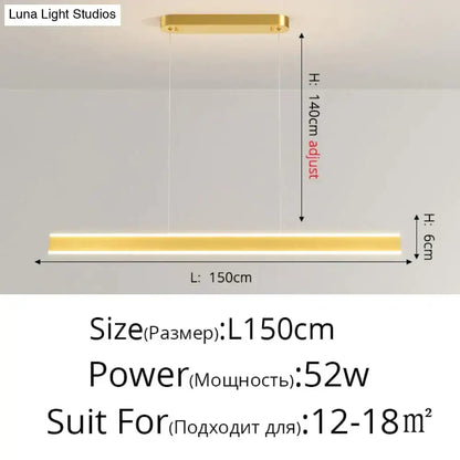 Modern minimalist led black pendant light for dining room