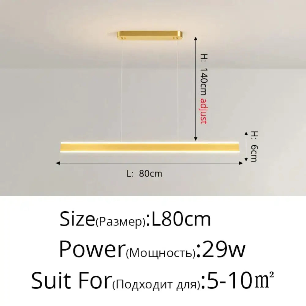 Modern minimalist led black pendant light for dining room