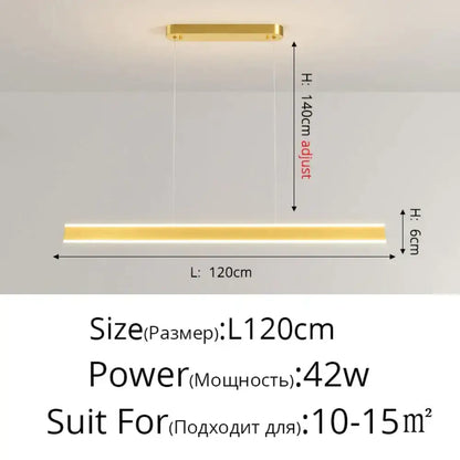 Modern minimalist led black pendant light for dining room