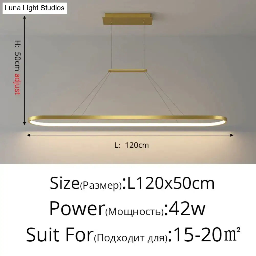 Modern minimalist led black pendant light for dining room