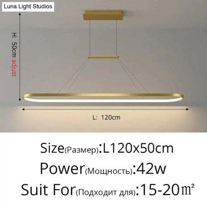 Modern minimalist led black pendant light for dining room