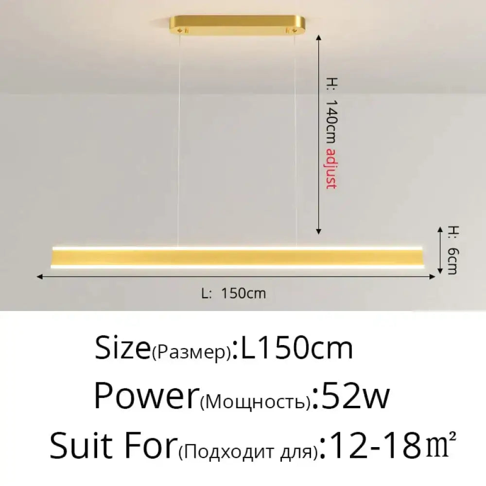 Modern minimalist led black pendant light for dining room