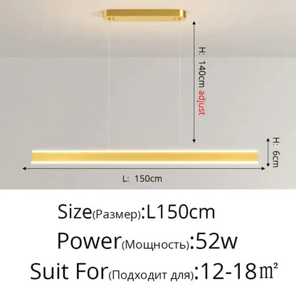 Modern minimalist led black pendant light for dining room