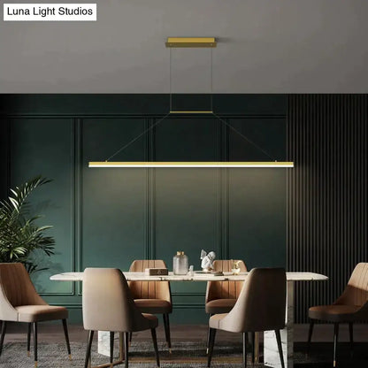 Modern minimalist led black pendant light for dining room