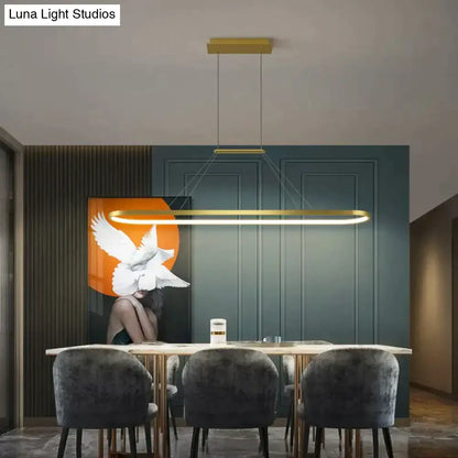 Modern minimalist led black pendant light for dining room