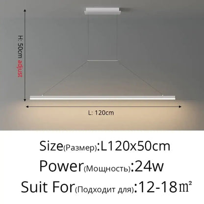 Modern minimalist led black pendant light for dining room