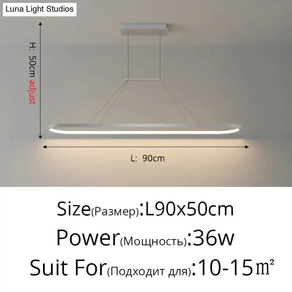 Modern minimalist led black pendant light for dining room