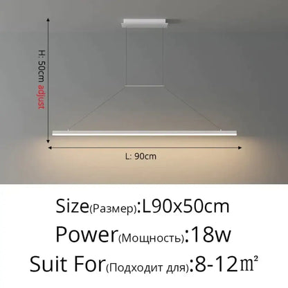 Modern minimalist led black pendant light for dining room