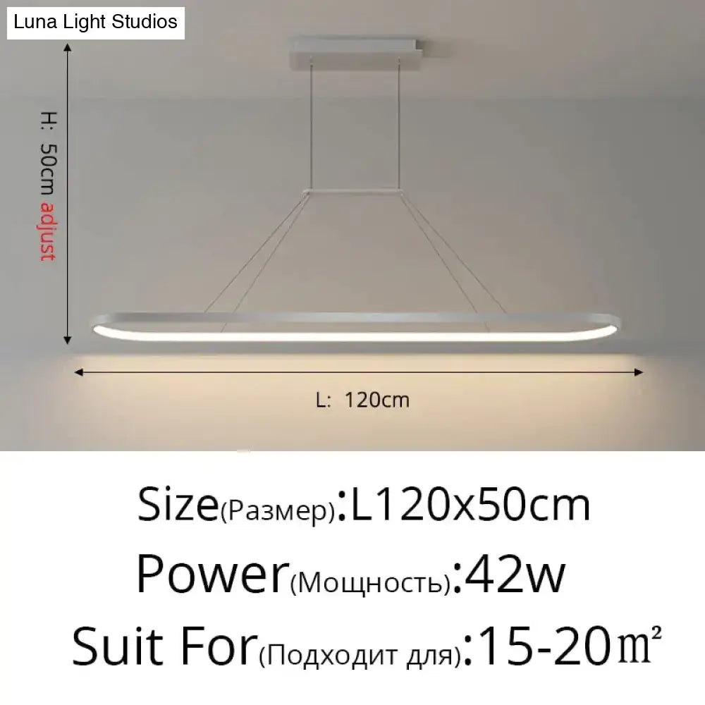 Modern minimalist led black pendant light for dining room