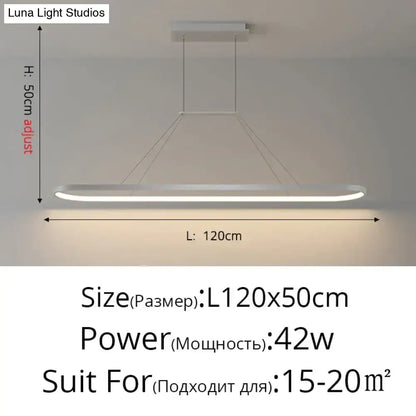 Modern minimalist led black pendant light for dining room