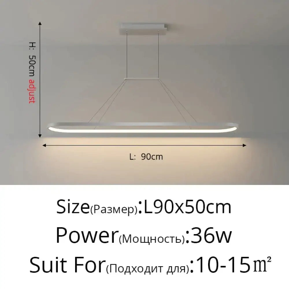 Modern minimalist led black pendant light for dining room