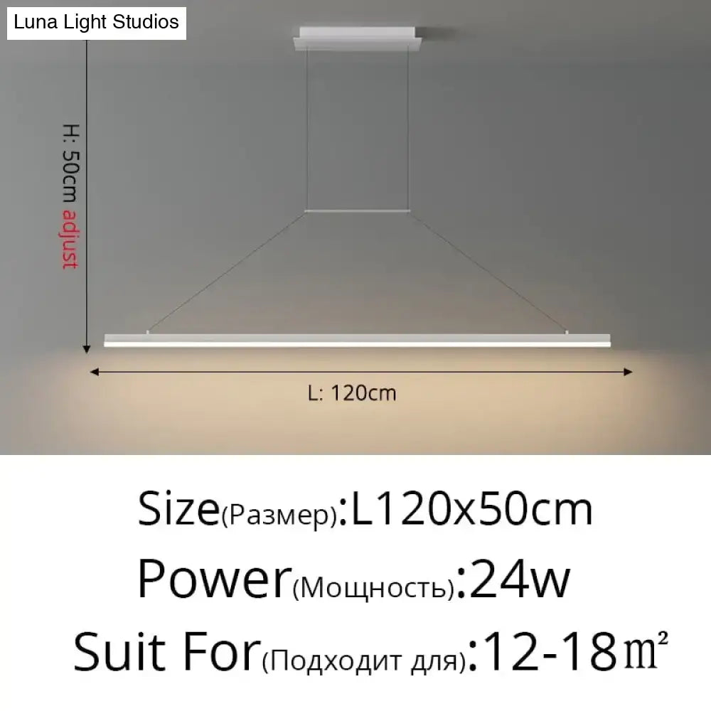 Modern minimalist led black pendant light for dining room