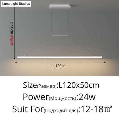 Modern minimalist led black pendant light for dining room