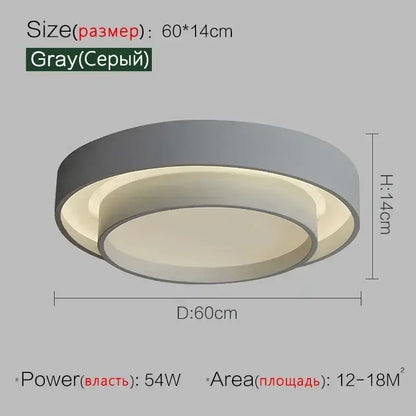 Modern minimalist led ceiling light white & black bedroom lighting