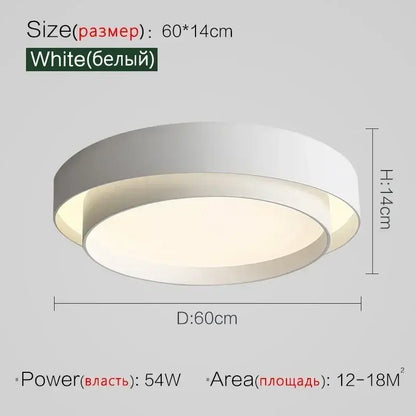 Modern minimalist led ceiling light white & black bedroom lighting