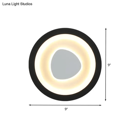 DecorBites™ Modern Minimalist LED Corner Sconce in Black with Acrylic Shade