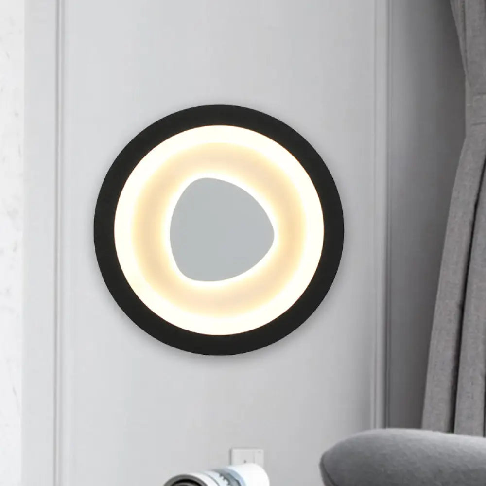 DecorBites™ Modern Minimalist LED Corner Sconce in Black with Acrylic Shade