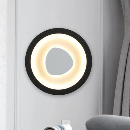 DecorBites™ Modern Minimalist LED Corner Sconce in Black with Acrylic Shade