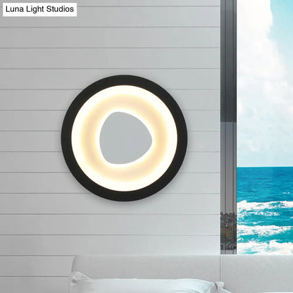 DecorBites™ Modern Minimalist LED Corner Sconce in Black with Acrylic Shade
