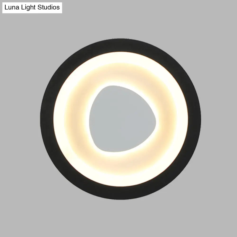 DecorBites™ Modern Minimalist LED Corner Sconce in Black with Acrylic Shade
