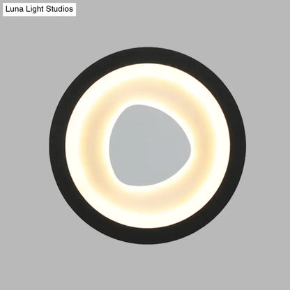 DecorBites™ Modern Minimalist LED Corner Sconce in Black with Acrylic Shade
