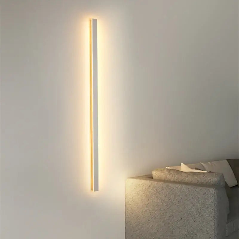 Modern minimalist led white wall lamp for bedroom ambient lighting