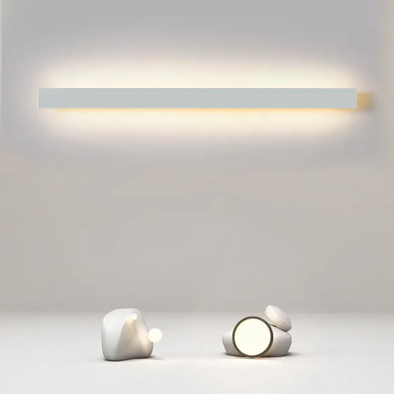 Modern minimalist led white wall lamp for bedroom ambient lighting